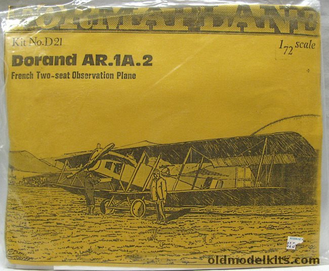 Formaplane 1/72 Dorand AR.1A.2 (AR1A2) - French Two-Seat Observation Biplane - Bagged, D21 plastic model kit